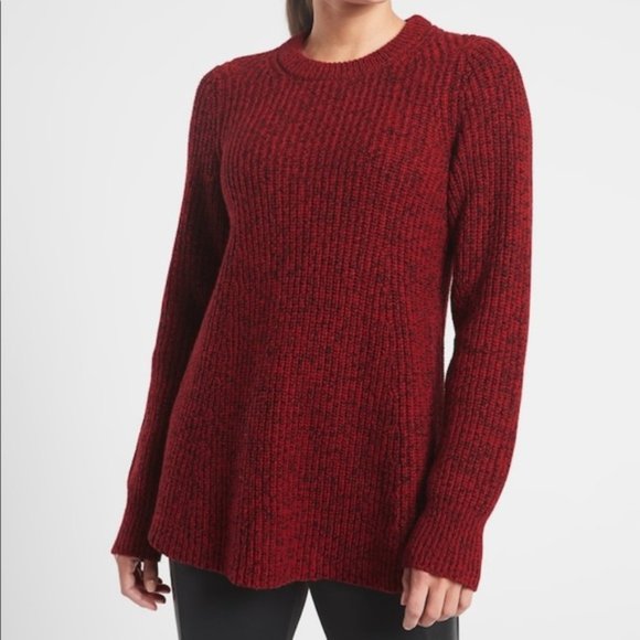 Athleta Sweaters - NWOT Athleta Sierra Crew Sweater Candy Red Marl